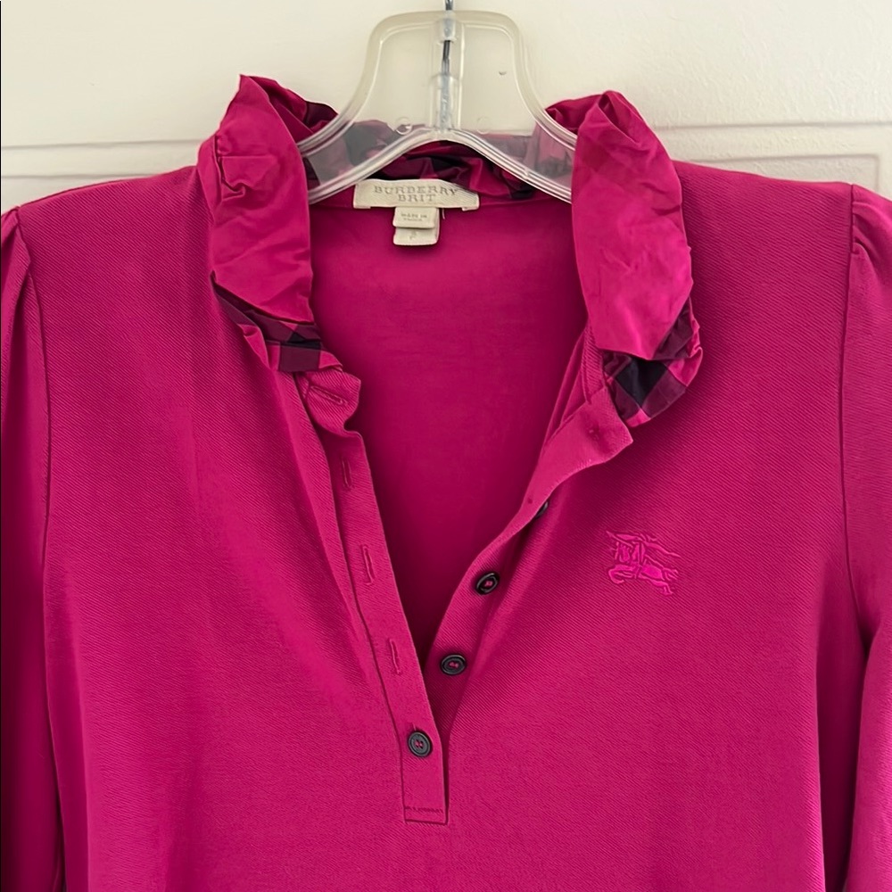 Burberry Ruffled Button Down Shirt